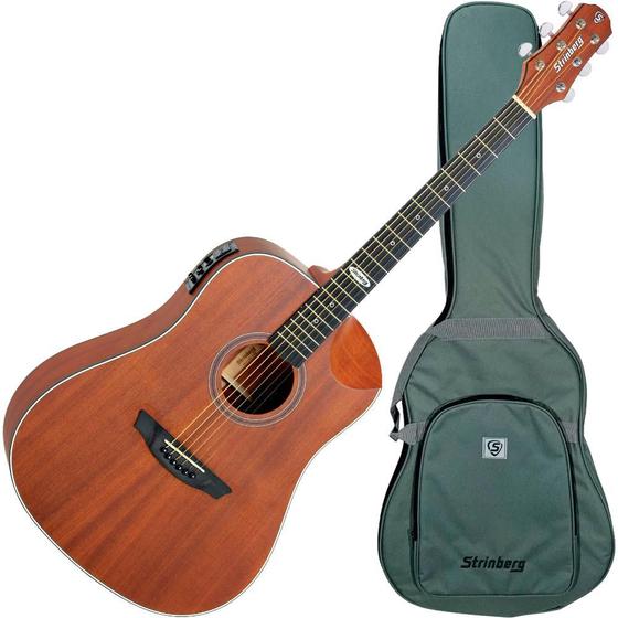 Imagem de Violão Strinberg Sd201 HC Folk Mahogany Com Capa SD201