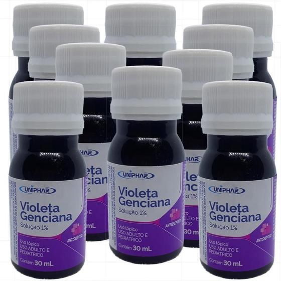 Imagem de Violeta Genciana 30Ml 1% Uniphar 10 Unidades