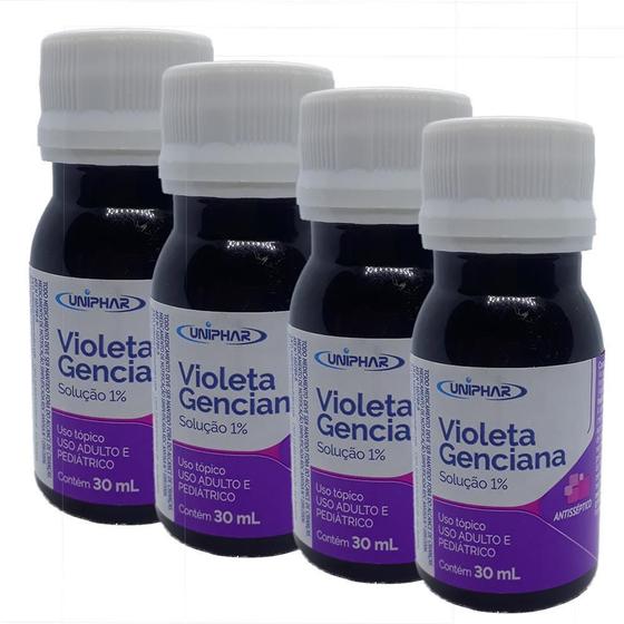 Imagem de Violeta Genciana 30Ml 1% Uniphar 4 Unidades