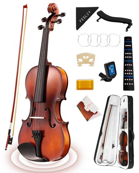 Imagem de Violino 4/4 Fesley Matt - Conjunto Completo para Iniciantes com Estojo