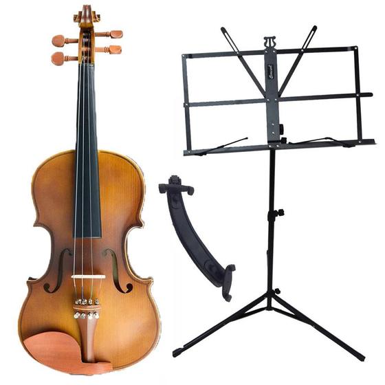 Imagem de Violino Concert CV50 4/4 Completo Case Breu Arco Espaleira Estante