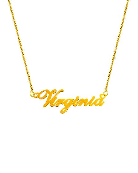 Imagem de Virginia colar de nome folheado a ouro