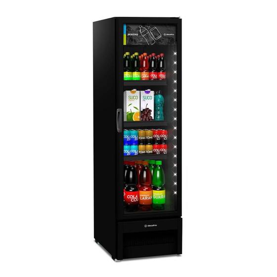 Imagem de Visa Cooler Refrigerador Multiuso Expositor Vertical 296L VB28RH All Black 220V - Metalfrio