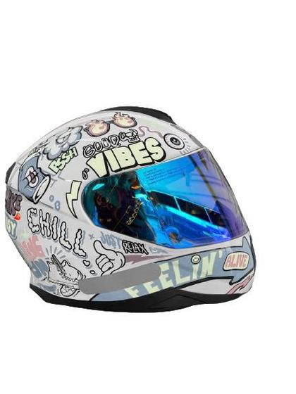 Imagem de Viseira Capacete Norisk Ff391 Razor Revo Azul Noite e Dia