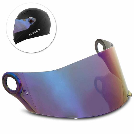 Imagem de Viseira Capacete Polivisor LS2 FF358 LS2 FF396 Helt Strada Camaleão Anti-Risco 2.2mm Injetada