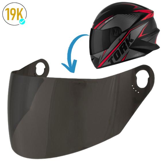 Imagem de Viseira Fumê para Capacete R8 New Liberty Four Pro Tork Fechado - Original