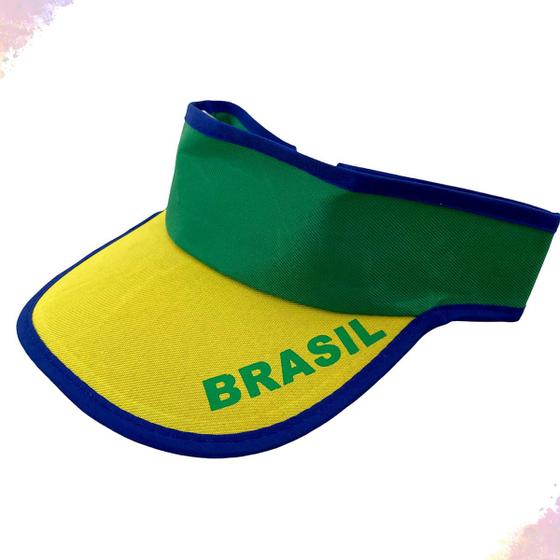Imagem de Viseira Praia Do Brasil Com Regulagem Copa Do Mundo Torcida