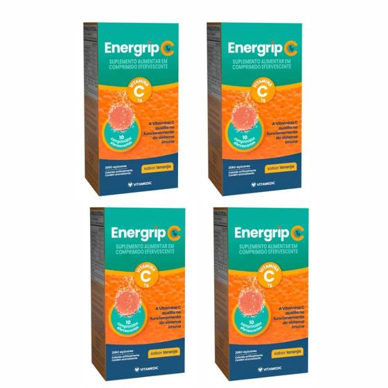 Imagem de Vit C Energrip C 1g 10 Comprimidos Efervescentes - Vitamedic