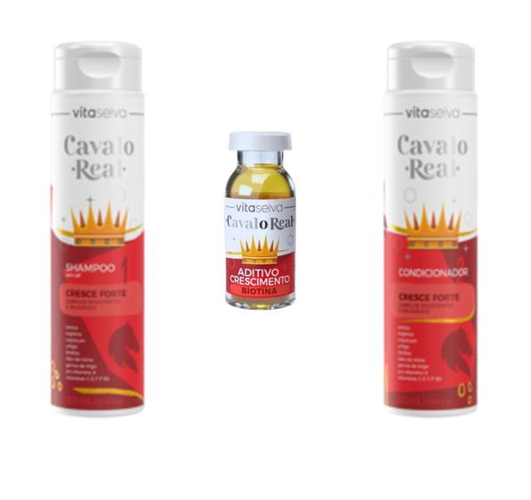 Imagem de Vita Seiva Cavalo Real Cresce Forte 03 Produtos (Shampoo/Condicionador/Aditivo) Kit Incolor 05