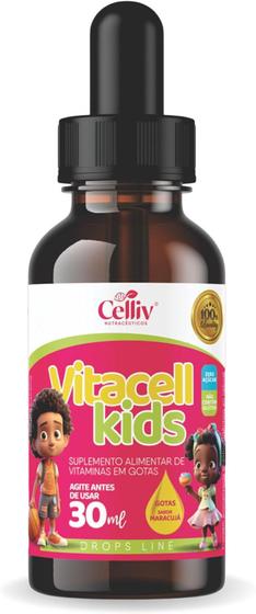 Imagem de Vitacell Kids Vitaminas do Complexo B + Vitamina A, D, E e K 30ml Celliv