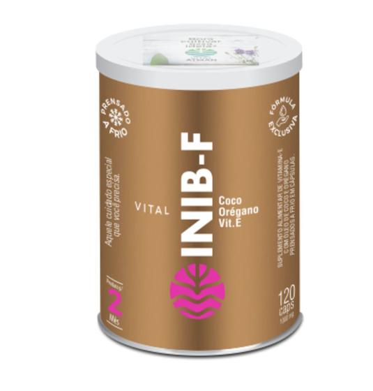 Imagem de Vital Inib F Vitamina E com Óleo de Coco e Orégano 120 Cápsulas Vital Âtman