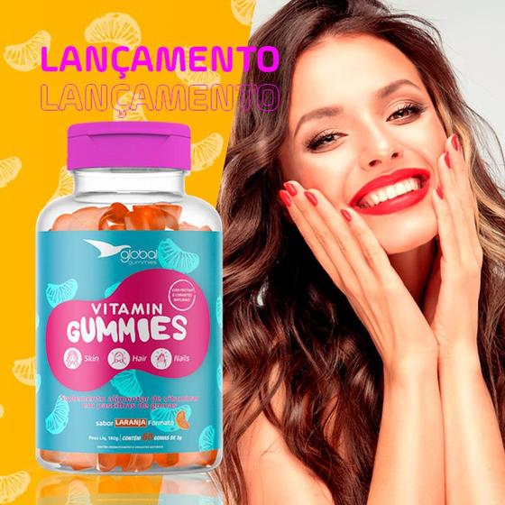Vitamin Gummies Sabor Laranja Saúde em forma de Gummies GLOBAL