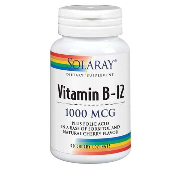 Imagem de Vitamina B-12 90 pastilhas da Solaray (pacote com 6)