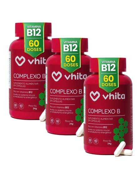 Imagem de Vitamina B com Manganês  - Complexo B Vhita  ( 3 potes)