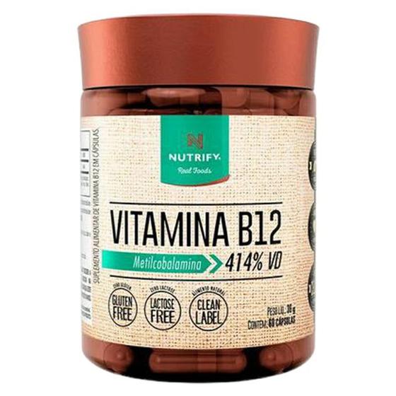 Vitamina B12 - 60 cápsulas - Nutrify Imagem de Vitamina B12 - 60 cápsulas - Nutrify