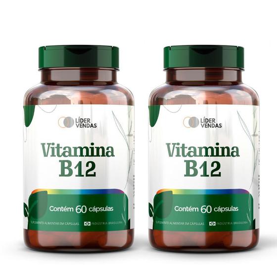 Imagem de Vitamina B12 Com 60 Cápsulas 500Mg - Kit 2 Potes