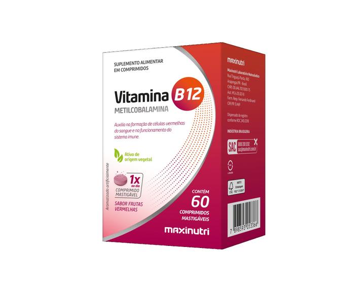 Imagem de Vitamina B12 Metilcoalamina 60 Comprimidos - Maxinutri