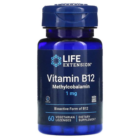 Vitamina B12 Metilcobalamina 1mg 60 Sublingual - Life Extension Importada, B-12, Melhora Concentração, Menor preço em Vitamina B12 Metilcobalamina 1mg 60 Sublingual - Life Extension Importada, B-12, Melhora Concentração,