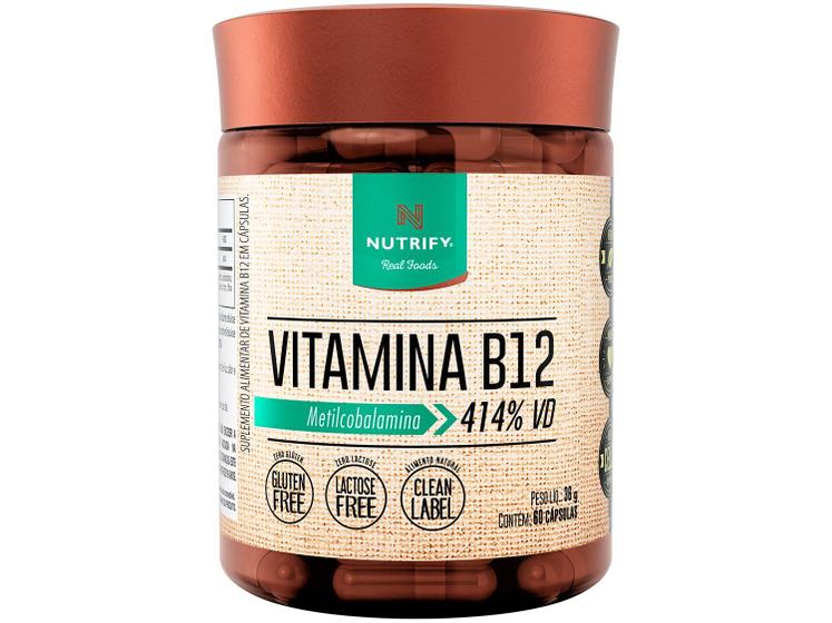 Vitamina B12 Metilcobalamina 414% 60Caps Nutrify