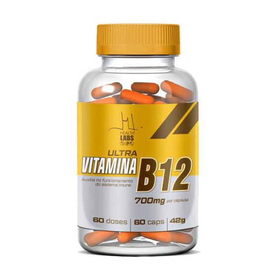 Imagem de Vitamina B12 (Metilcobalamina) - 60 Cápsulas - Health Labs