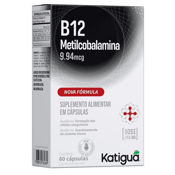 Vitamina B12 Metilcobalamina 9,94mcg Katiguá 60 cápsulas