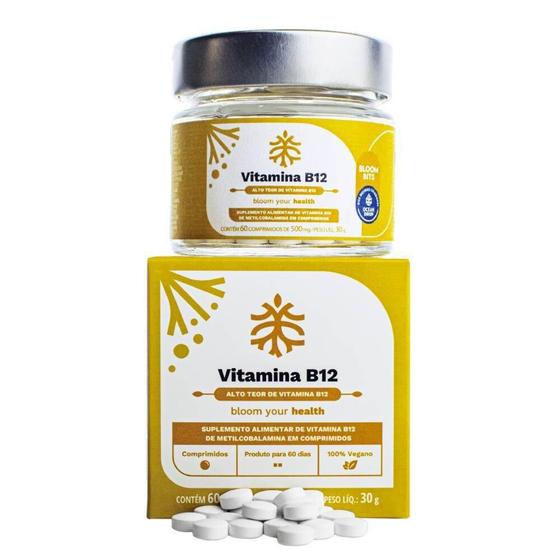 Vitamina B12 Ocean Drop +Energia+Proteção 100 Vegana e Biodisponível 60tab Vitaminas AZ