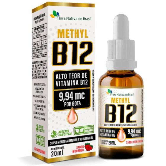 Imagem de Vitamina B12 Sublingual 20ml - Flora Nativa  Morango