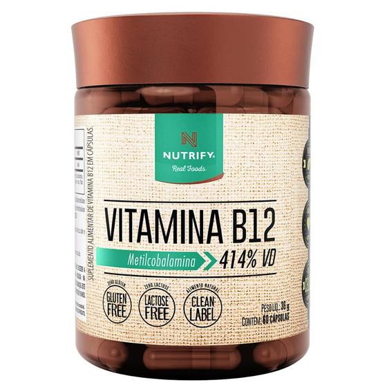 Imagem de Vitamina B12 Vegano Metilcobalamina 414% 60 caps - Nutrify