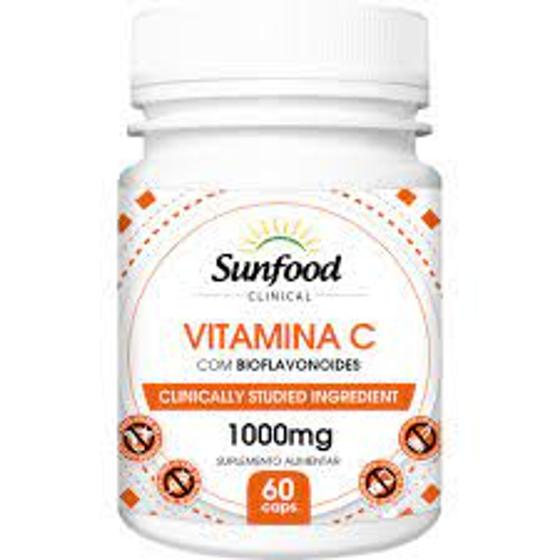 VITAMINA C 1000Mg COM BIOFLAVONOIDES 60 CAPSULAS SUNFOOD Vitaminas A