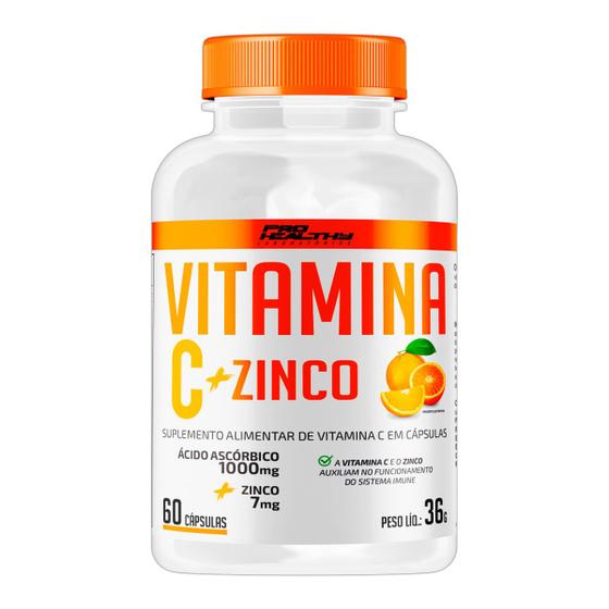 Imagem de Vitamina C 1000mg + Zinco 7mg - 60 Capsulas - Pro Healthy