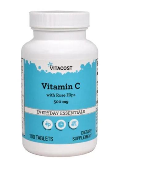 Imagem de Vitamina C 500 mg Com Rosa Mosqueta - 100 Cáps - Vitacost