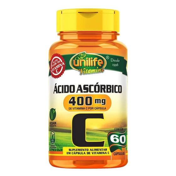 Imagem de Vitamina C Ácido Ascórbico Unilife 60 750mg cápsulas Original