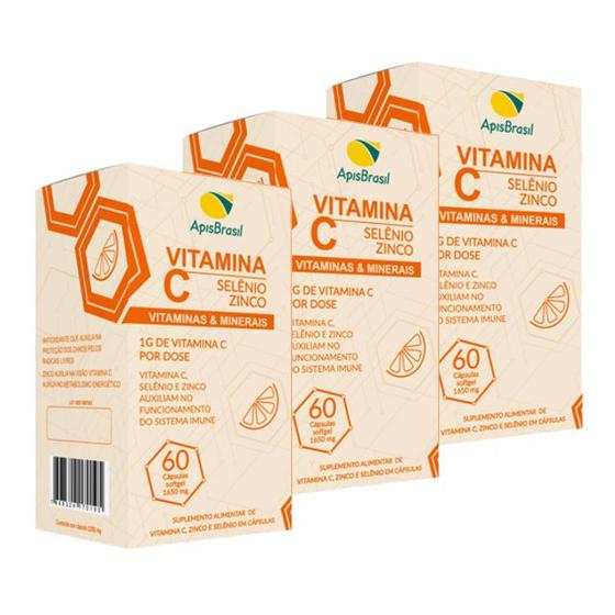 Imagem de Vitamina C com Se e Zn - 60cps. - ApisBrasil