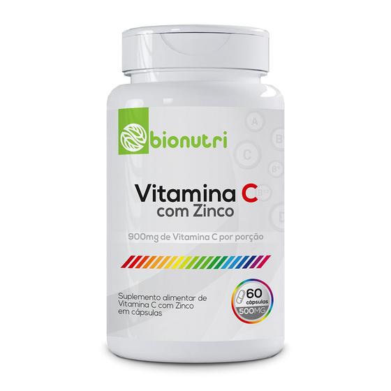 Imagem de Vitamina C com Zinco 60 Cápsulas 500mg