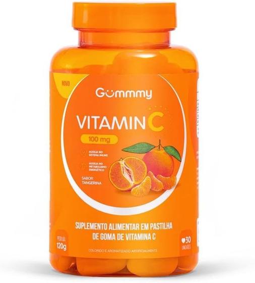 Imagem de Vitamina C Efervescente Gummy Vitamin C 100mg Tangerina 30 gomas