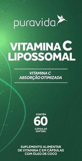 Imagem de Vitamina C Lipossomal Pura Vida 60 Cápsulas