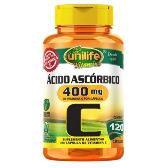 Imagem de Vitamina C Pure Acido Asc. 400mg 120caps Unilife