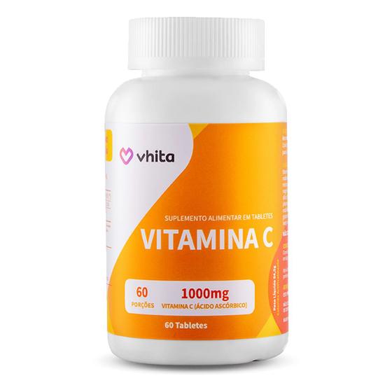 Imagem de Vitamina C Vhita em comprimidos de 1000mg Zero Calorias 60 comprimidos