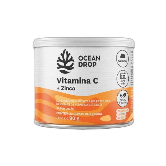 Imagem de Vitamina C + Zinco 3G 30 Gomas Ocean Drop Sabor:Limão