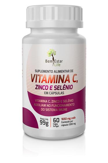 Imagem de Vitamina c zinco e selênio - bem estar life (30 capsulas)