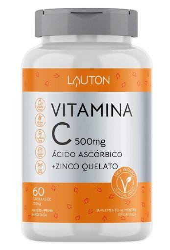 Imagem de Vitamina c + zinco quelato 60 cápsulas- lauton