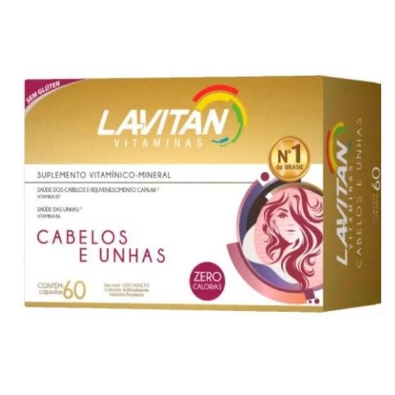 Imagem de Vitamina Cabelos e Unhas Lavitan Hair Cimed 60 Capsulas