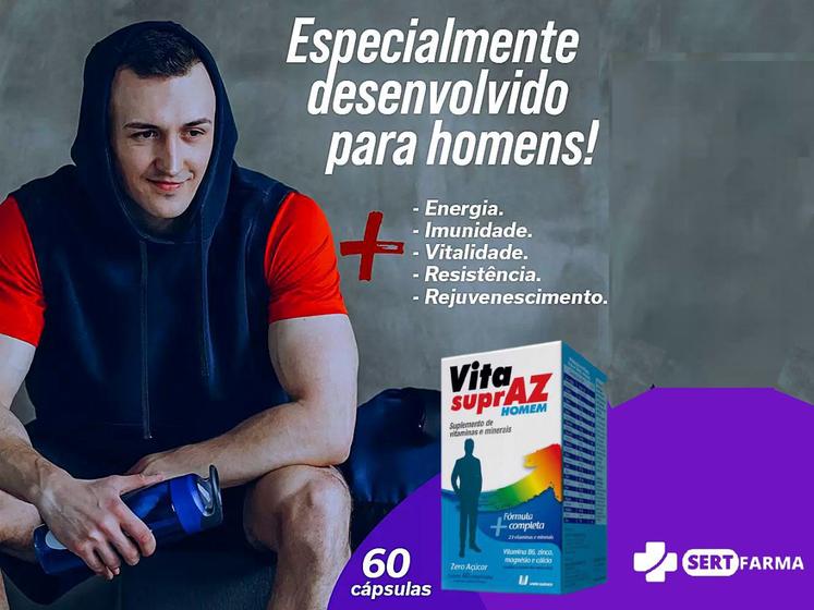 Vitamina Completa Para Homens Vita Supraz Com 240 Cápsulas UniÃo Quimica Vitaminas A Z 5843