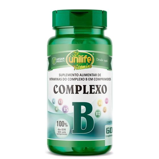 Imagem de Vitamina Complexo B 500mg 60 cap  - Unilife