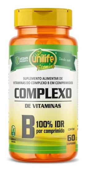 Vitamina Complexo B (B1 B2 B3 B5 B6 B7 B9 B12) 500mg- Unilife Menor preço em Vitamina Complexo B (B1 B2 B3 B5 B6 B7 B9 B12) 500mg- Unilife