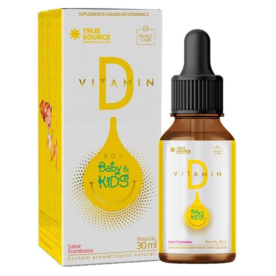 Vitamina D Sabor Framboesa - True Source 30ml - Vitaminas A-Z ...