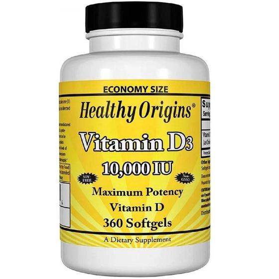 Imagem de Vitamina D3 10.000 IU 360 Softgels Healthy Origins