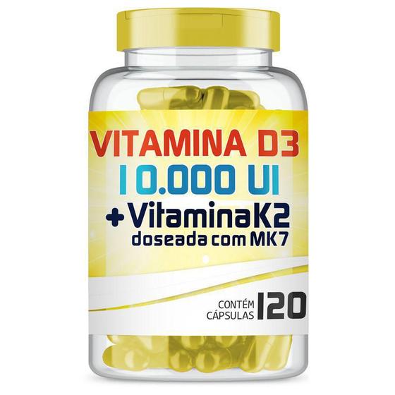 Imagem de Vitamina D3 10.000Ui + Vitamina K2 150Mcg Com 120 Cápsulas