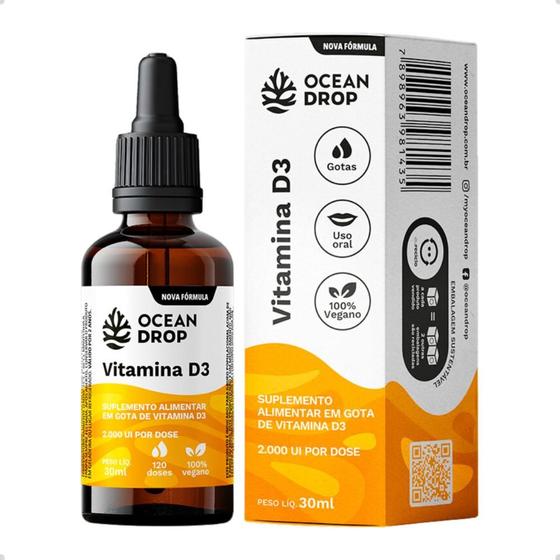 Imagem de Vitamina D3 2.000 UI Por Dose 30ml Ocean Drop