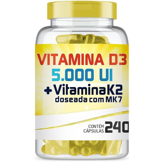 Imagem de Vitamina D3 5.000Ui + Vitamina K2 150Mcg Com 240 Cápsulas